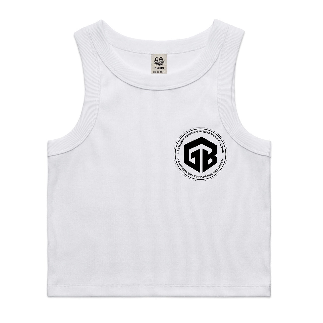 Women's Organic Rib Cropped Tank Top